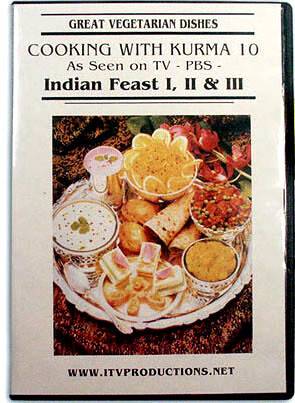 Great Vegetarian Dishes DVD -- Indian Feast I, II & III