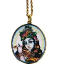 Krishna Pendant on Gold Necklace