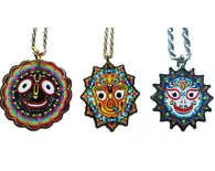 Jagannatha, Baladeva and Lady Subhadra Pendants [Set of 3 Pendants]