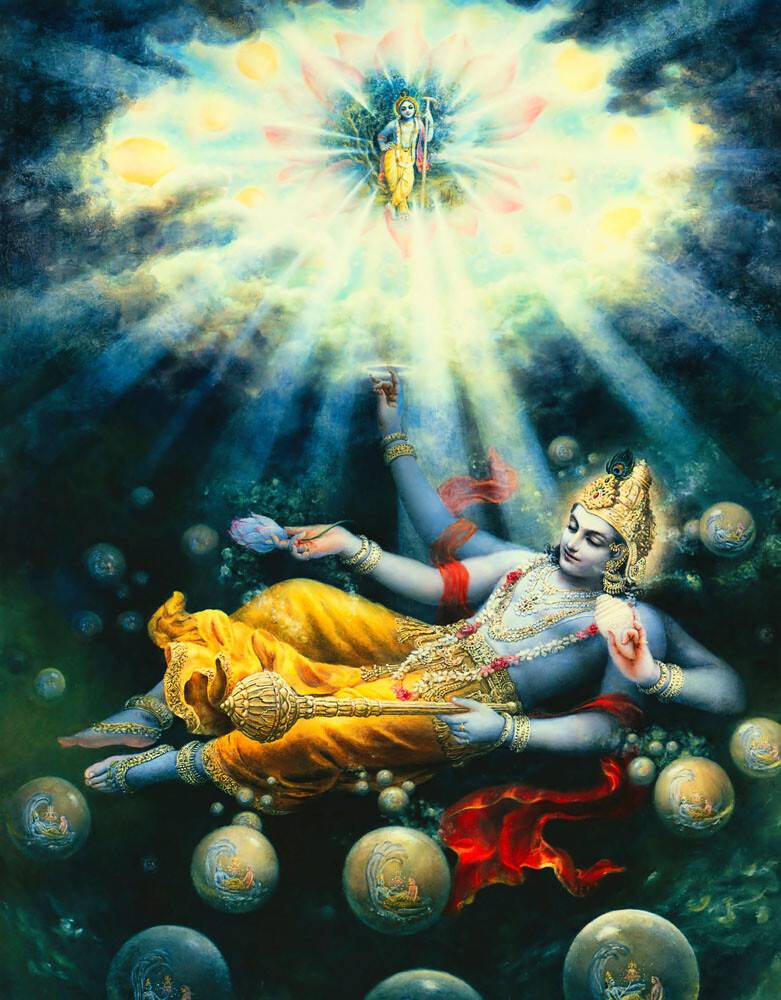 Diving into the Divine Waves: A Voyage through Vishnu's Cosmic Realm