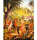 Lord Caitanya Dances With the Forest Animals