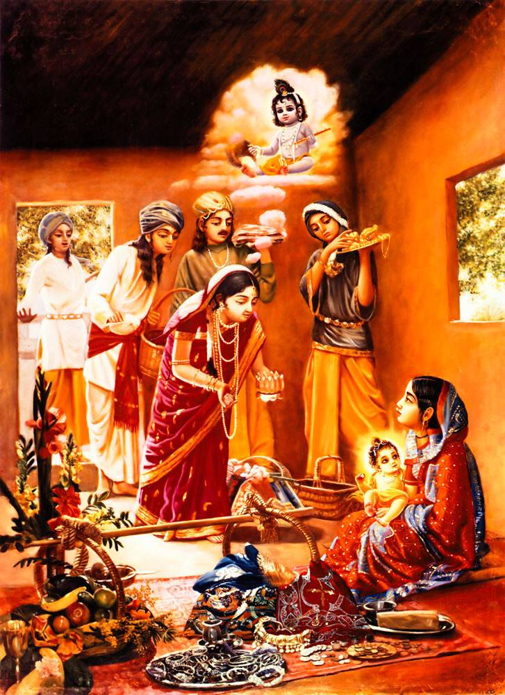 Advaita Acharya\'s Wife Visits Lord Caitanya