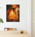 Dhrtarastra Leaves His Body by Spontaneous Combustion in Yoga Mediation
