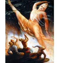 Lord Vamanadeva Expands His Footstep to the Edge of the Universe
