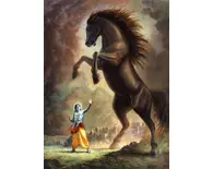 The Horse Demon Kesi Attacks Krishna