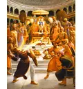 Lord Krishna Worshiped at the Rajasuya-Yajna [Killing Sisupala]