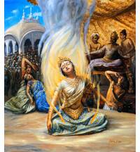 Goddess Sati Burns Her Body to Ashes