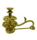 Grand Brass Arati Lamp – 11 Ghee Wicks - Ganga Pooja Aarti Style