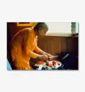 Prabhupada Cooking -- Chopping Tomatoes