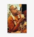 Prabhupada Chanting on New Disciple\'s Japa Beads at Initiation Ceremony