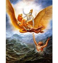 Lord Vishnu Saves His Devotee from the Ocean of Material Existence
