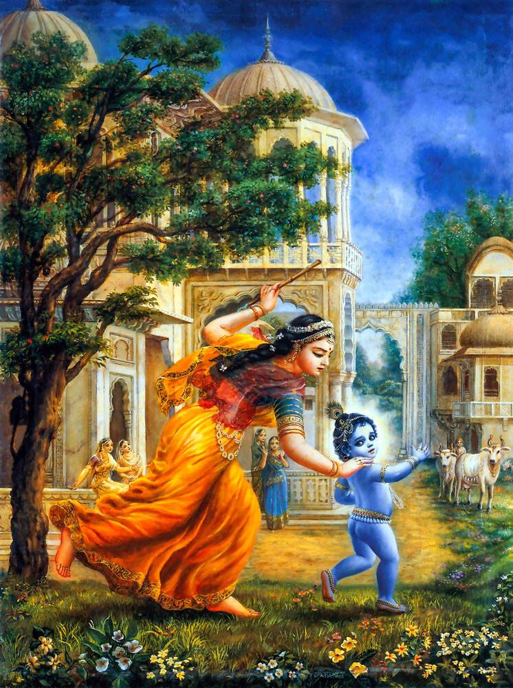 Mother Yasoda Chases Baby Krishna