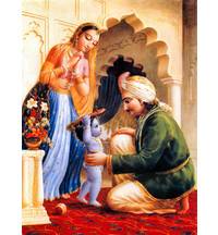 Krishna Puts Nanda Maharaja's Shoe on His Head
