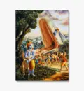 Krishna Kills the Aghasura Snake Demon