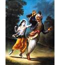Krishna Chasing a Demon