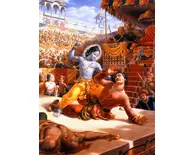 Lord Krishna Kills the Tyrant Kamsa