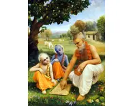 Sandipani Muni Instructs Krishna and Balarama