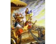 Krishna and Arjuna Blow Their Conchshells