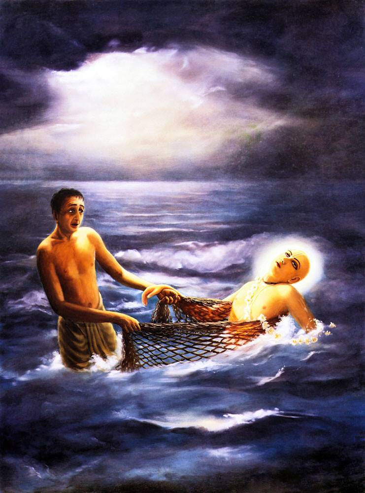 Lord Caitanya Rescued From the Sea
