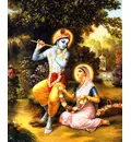 Krishna and Radharani in Vrindavan