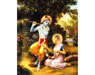 Krishna and Radharani in Vrindavan