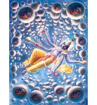 Maha-Vishnu With the Universes Eminating From His Body