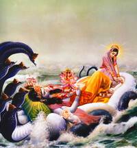 Garbhodakasayi Vishnu and Laksmi Creating the Universe