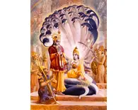 Krishna and Arjuna Visit Maha-Vishnu