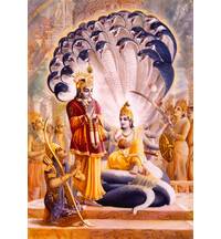 Krishna and Arjuna Visit Maha-Vishnu