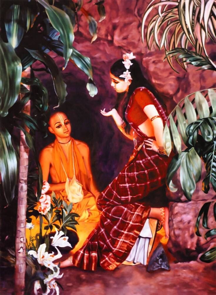 Haridasa Thakura Tempted by a Prostitute