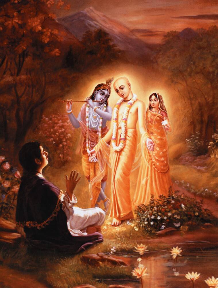 Lord Caitanya Shows Ramananda Raya that He is the Same Radha-Krishna