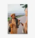 Srila Prabhupada Carrying a Cane on a Morning Walk