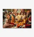 Prabhupada Handing Japa Beads to Woman Devotee