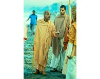 Srila Prabhupada on Morning Walk Juhu Beach Bombay