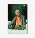 Srila Prabhupada Sitting in His Garden at Los Angeles New Dwarka Temple