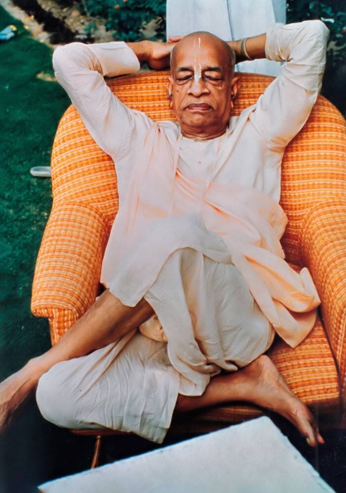 Srila Prabhupada Sitting in Sun