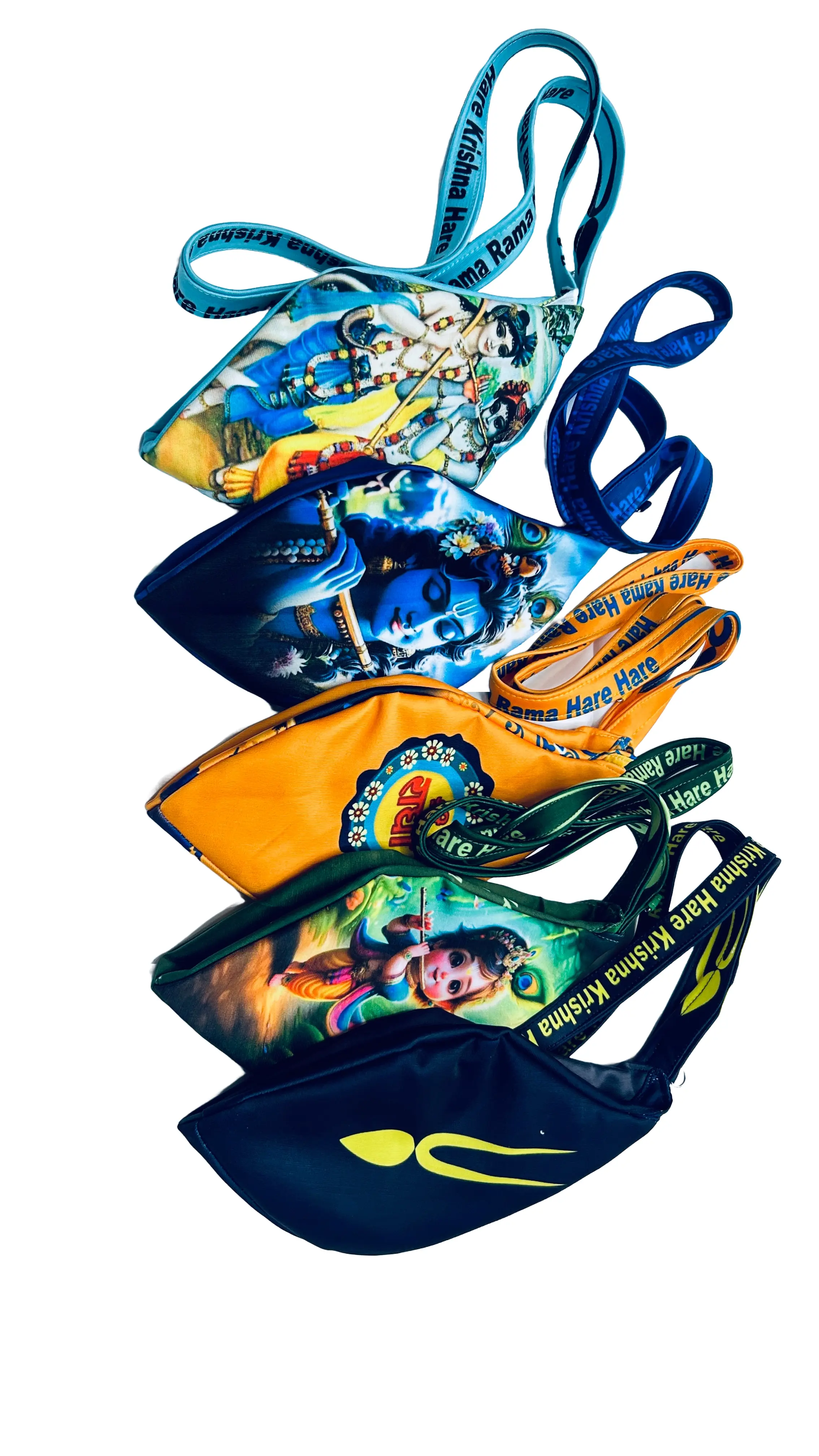 Jaya Gaura - Digitally Printed Bead-Bag [3 sides and strap] Standard Size