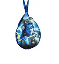 Krishna Playing Flute (Blue) - Digitally Printed Bead-Bag [3 sides and strap] Standard Size