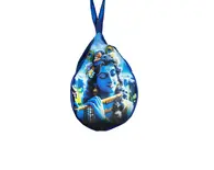 Krishna Playing Flute (Blue) - Digitally Printed Bead-Bag [3 sides and strap] Standard Size