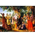 Radha and Krishna and the Eight Chief Gopis