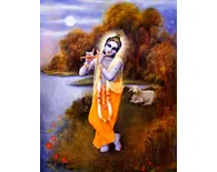 Krishna at Kesi-Ghata on the Yamuna River