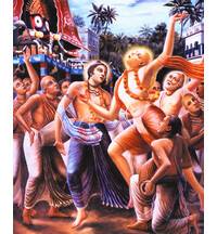 Lord Caitanya Dances at Ratha-Yatra