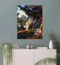 Radha and Krishna, the Divine Couple on a Swing