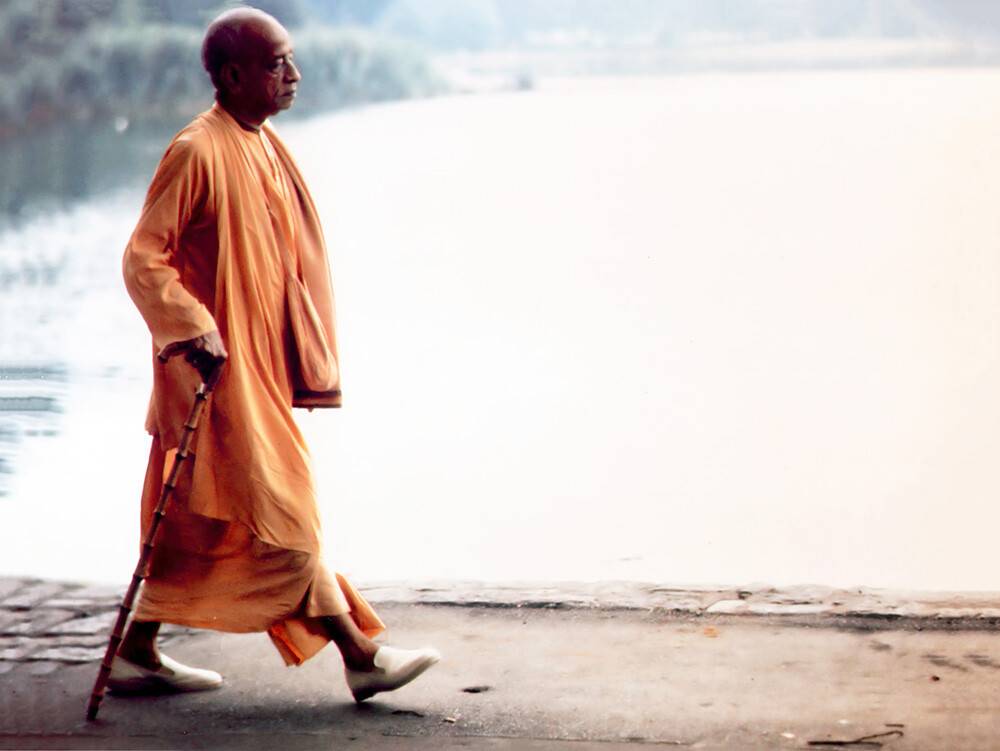 Srila Prabhupada Walking by the Water