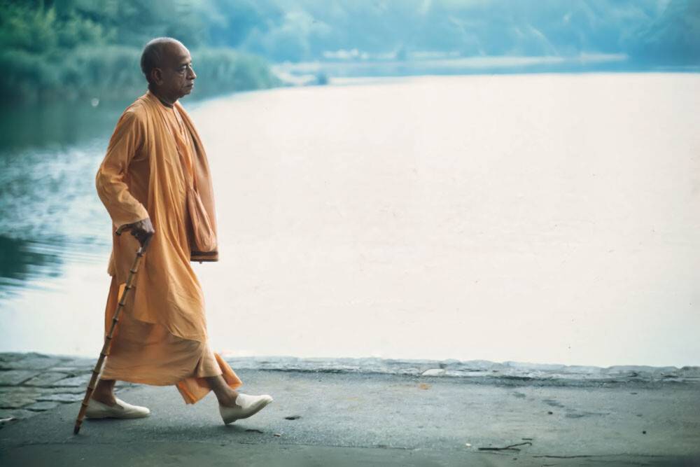 Srila Prabhupada Walking by the Water