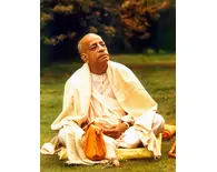 Srila Prabhupada at Bhaktivedanta Manor, London.