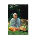 Srila Prabhupada at Bhaktivedanta Manor, London. Backyard, Smile