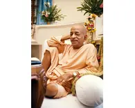 Srila Prabhupada in Vrindaban, Relaxed Pose