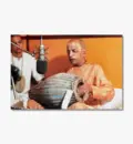 Srila Prabhupada at New Dvaraka, Playing Mrdanga at Studio