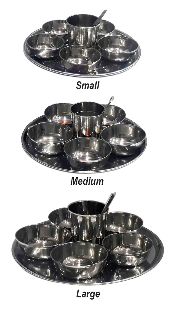 Deity Offering Plates Medium Size (8.4\" Stainless Steel)